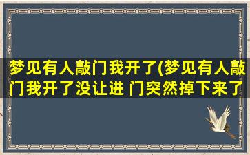 梦见有人敲门我开了(梦见有人敲门我开了没让进 门突然掉下来了)